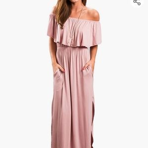 Off the shoulder maxi dress